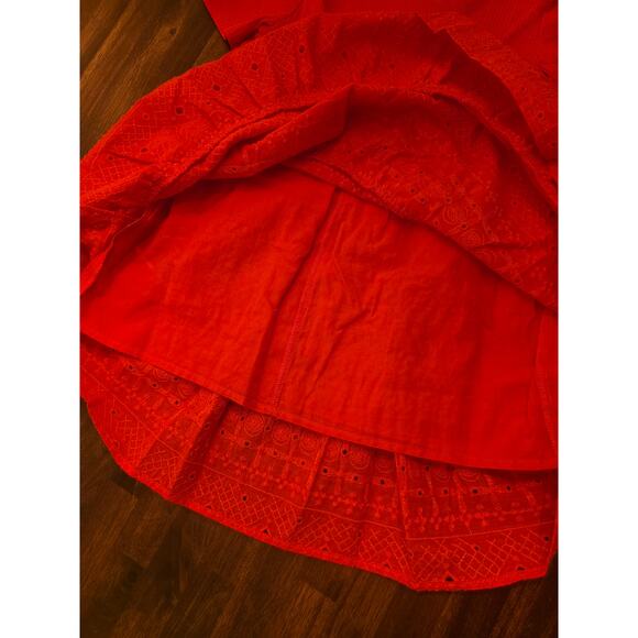 NWT Desigual Girls Vest Fresia Tiered Eyelet Lace Dress Coral Size 5/6 MSRP $115 - Picture 7 of 7